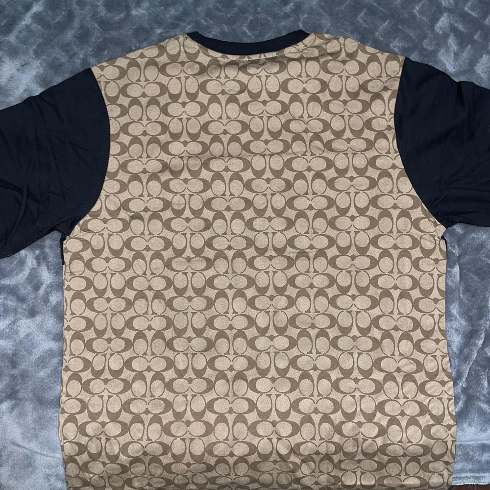 Coach Men's Black and Brown Patterned Shirt - Picture 4 of 4